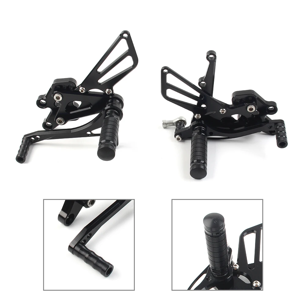 

ZX10R 2004-2005 Adjustment CNC Motorcycle Foot Rest Rear Set Kits For Kawasaki Ninja ZX 10R 2004 2005 Black