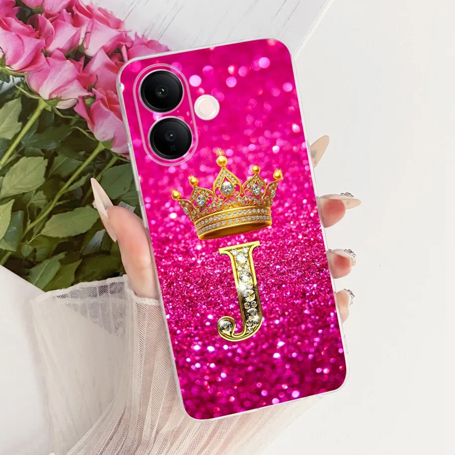 Cute Letters Crown Soft Slim Silicone Back Cover Case - Enhanced Protection with Stylish Design
