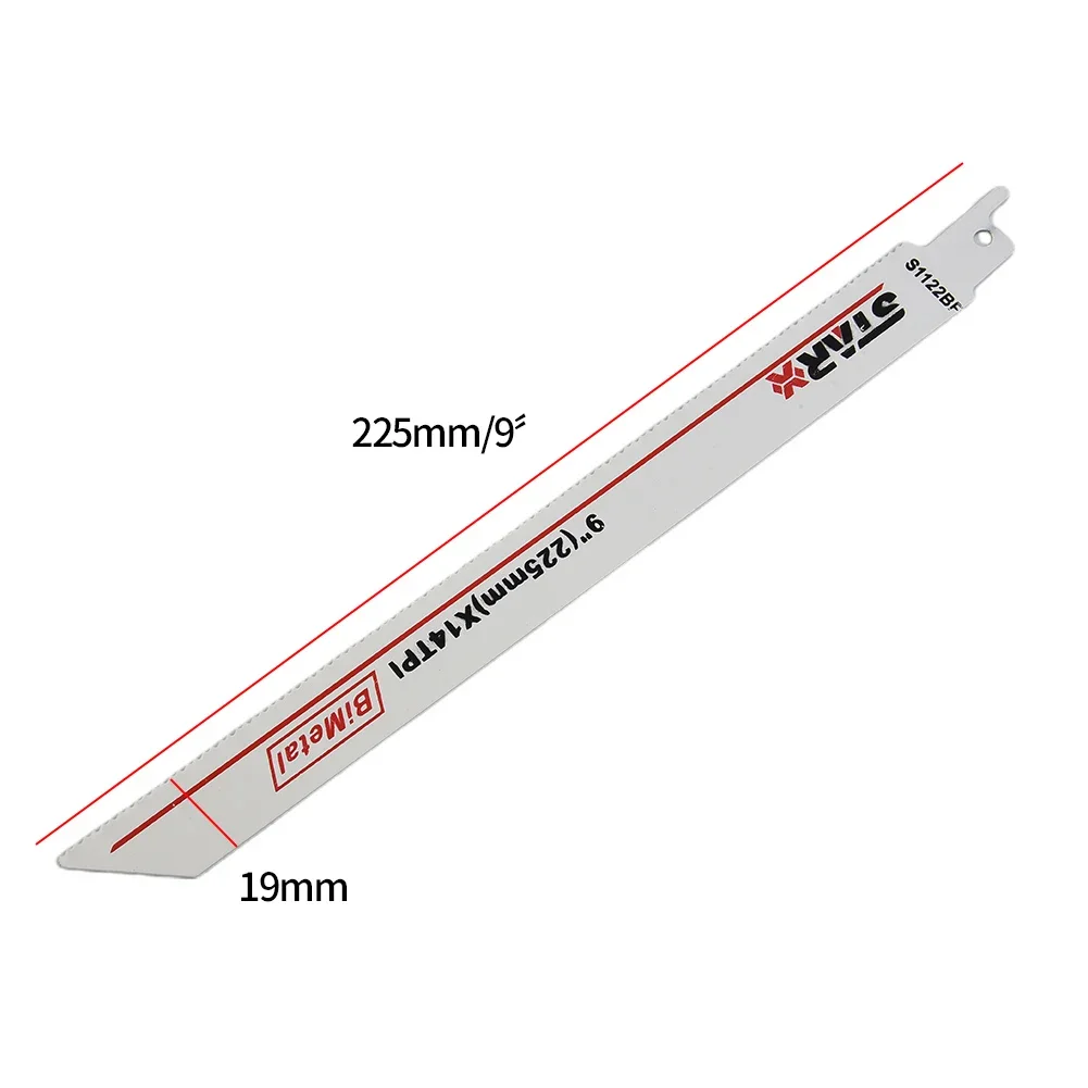 BI-메탈 왕복 톱날, 유연한 핸드톱 멀티 도구, 목재 금속 플라스틱 파이프 절단 톱날, 225mm, 1 개