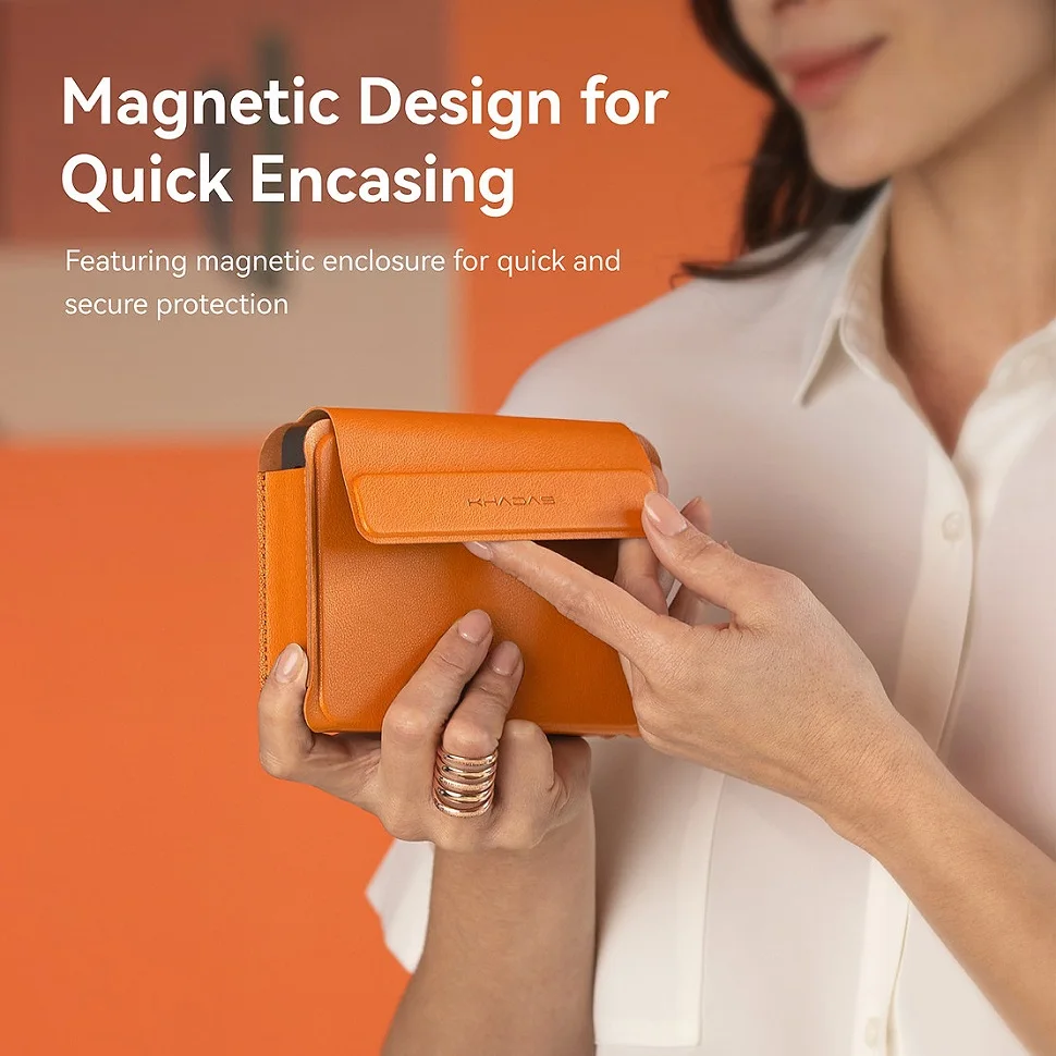 Khadas Magnetic Protect Case para Khadas Mind Capa de Couro Portátil Leve Proteja a Mente ao Redor do Marrom - Imagem 6