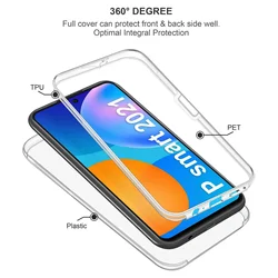360° Full Body Durable Hybrid Case with Double Layer Protection - P40 (Clear)