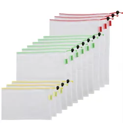 Set of 5 Eco - Friendly Reusable Mesh Produce Bags for Fruits and Vegetables (Random color)