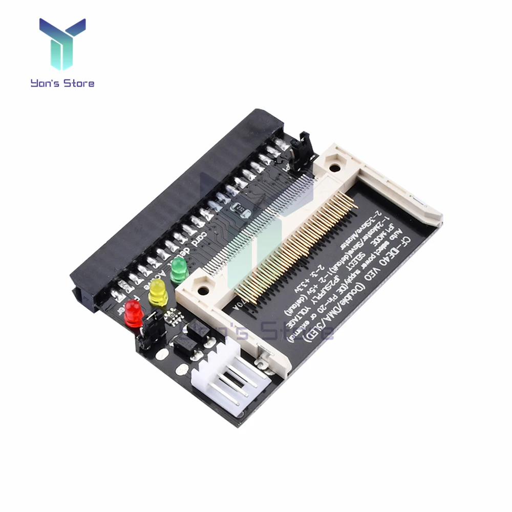 Double Side CF to 40Pin IDE Adapter 5V Power Adapter Converter Compact Flash CF to 3.5 Female 40 Pin IDE Bootable Card