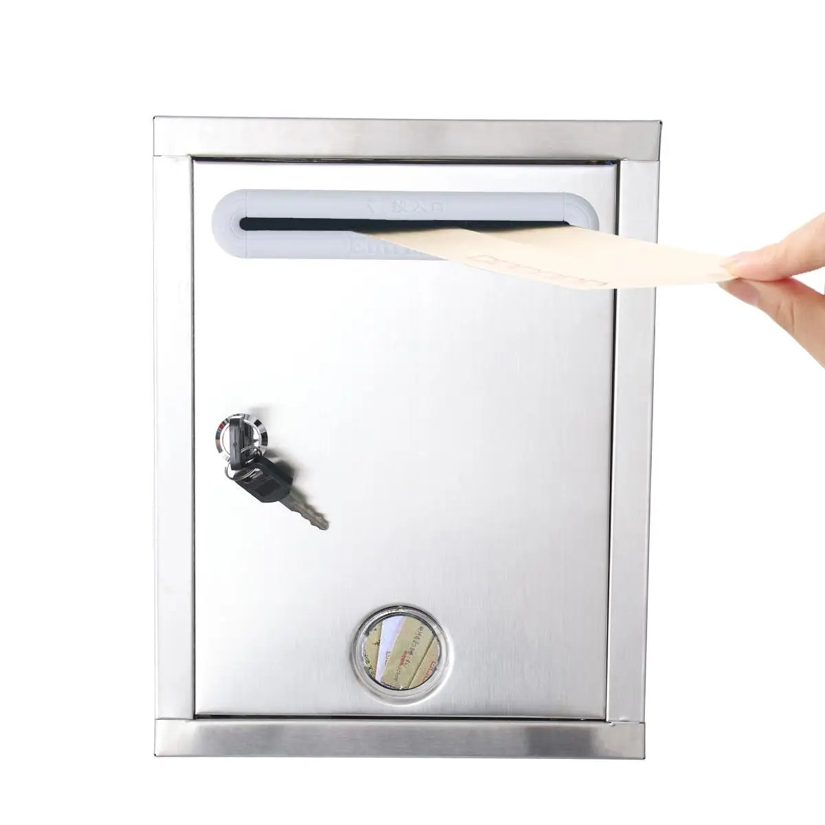 Stainless Steel Postal Box Durable Lightweight Waterproof Retro Suggestion Box Mail Slot Letter Stainless Steel Mailbox