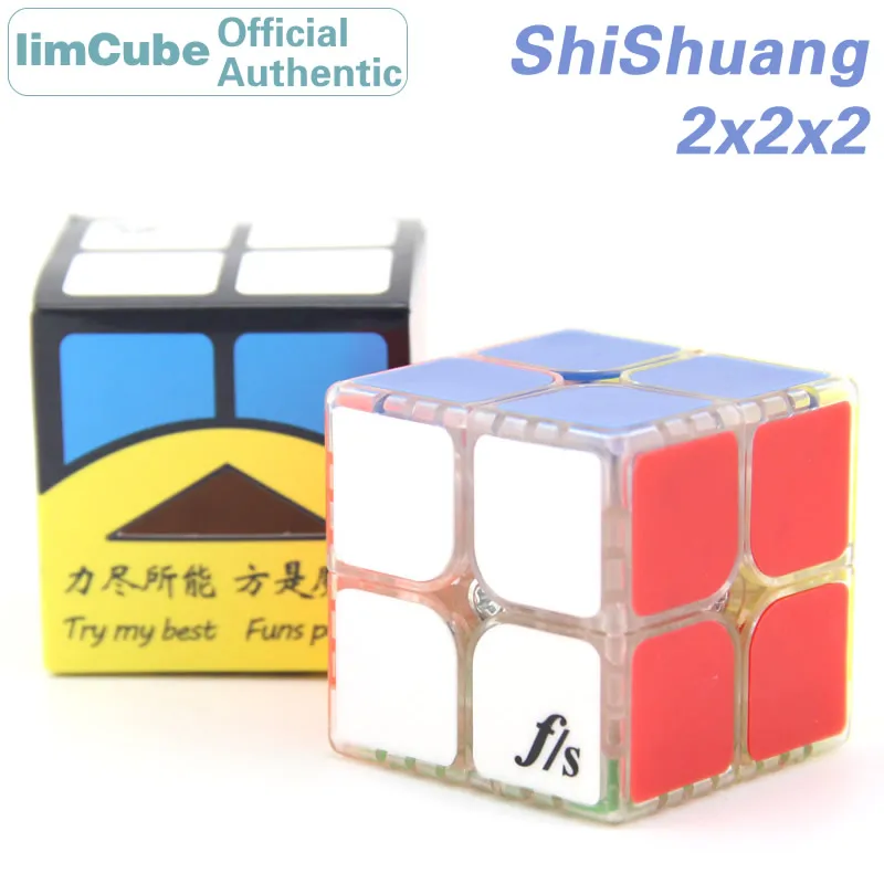 Fangshi F/S Funs Lim LimCube ShiShuang 2x2x2 Magic Cube 2x2 Speed Puzzle Antistress Educational Toys For Children selenium 10mm se selenium cube periodic table of elements cube hand made science educational diy crafts display