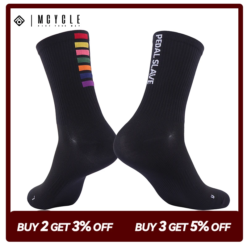 

Mcycle Athletic Cycling Sock Breathable High Wicking Sports Compression Socks OEM ODM Knitting Bike Bicycle Socks Men