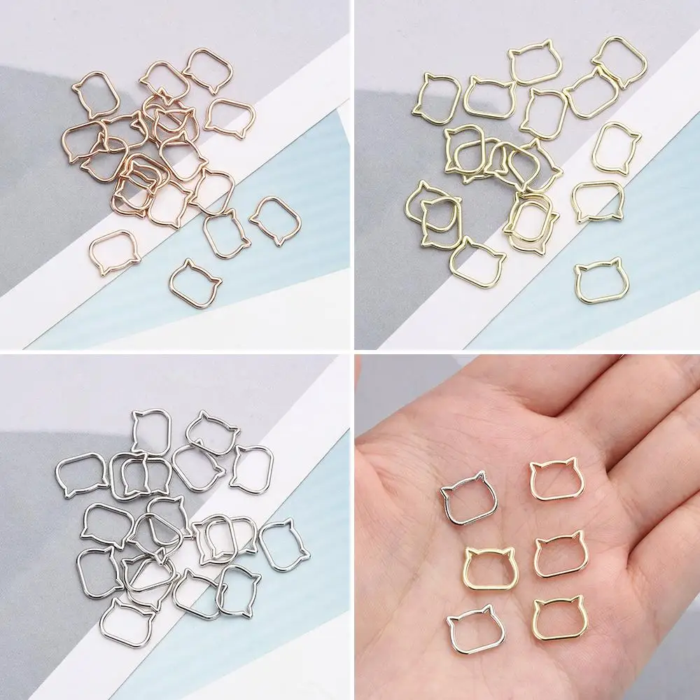 

20pcs 3 Colors Mini Doll Bag Portable Metal Cat Head Handle DIY Doll Clothes Cute Belt Buckle Accessories