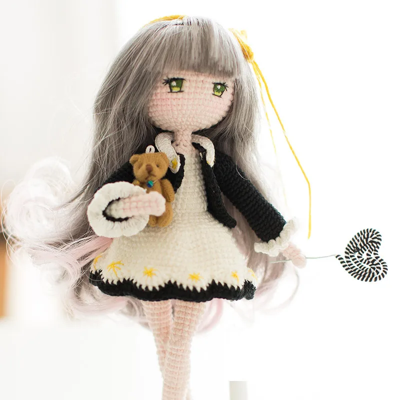 Susan's Family Crochet Dolls MORA MOMO DIY Material Package Crochet Wool Doll Knitting Kit Handmade Gift