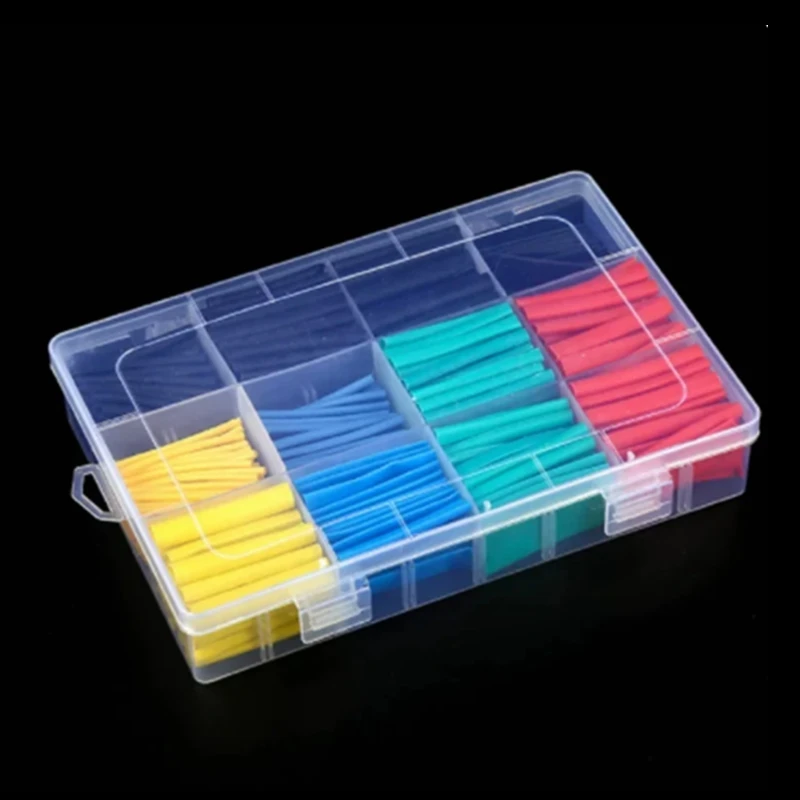 127-750pcs Heat-shrink Tubing Thermoresistant Heat Shrink Tube Wrapping Kit Electrical Connection Wire Cable Insulation Sleeving Heat Shrink Tubing