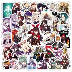 10/30/50Pcs Genshin L'impact Autocollants Jeu D'anime Dessin Animé Autocollant Autocollants Bricolage Ordinateur Portable Bagages à Roulettes Guitare Autocollant De Voiture Jouet 