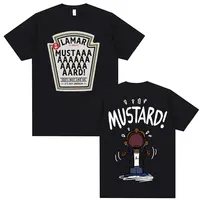 Kendrick Lamar Mustard T Shirts Unisex Harajuku Hip Hop Short Sleeve Popular Music T Shirt Men's Casual Cotton Oversized T-shirt 1
