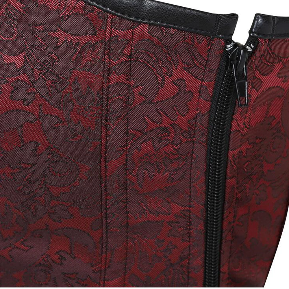 Steampunk Corset Gothic Steel Boned Zipper Overbust Bustier Steel Boned Women Slimming Body Tops S-6XL New Sexy Halter Corsets