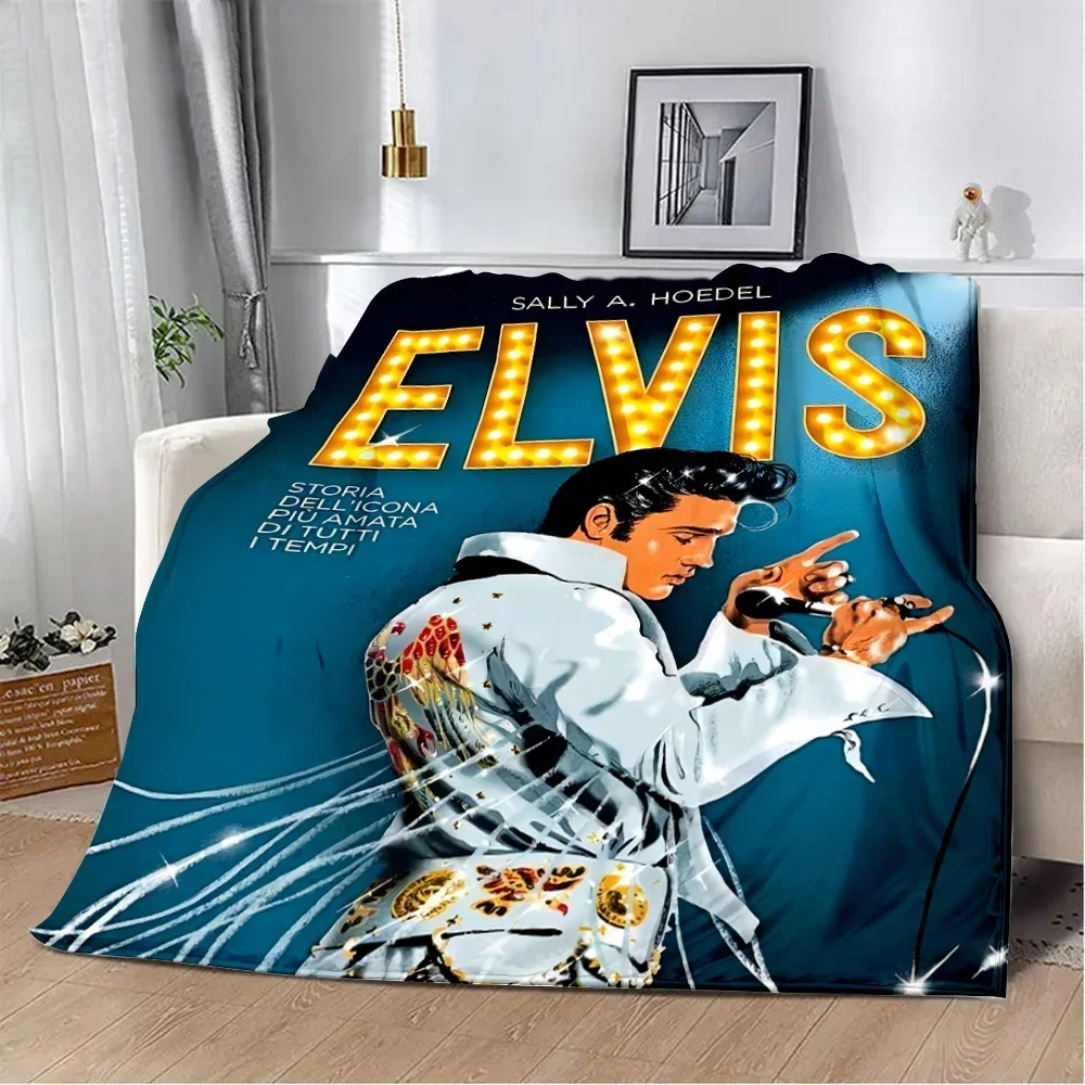 The King E-Elvis Presley Printed Blanket Picnic Blankets Warm Blanket Soft and Comfortable Blanket Home Travel Birthday Gift 4