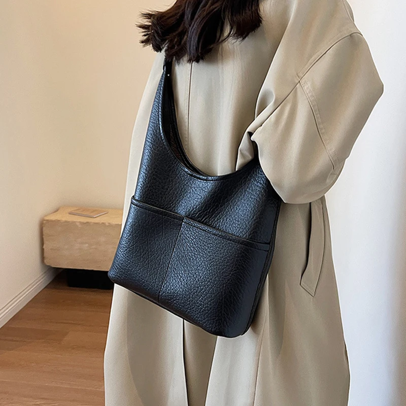 Lychee Pattern Women Shoulder Bags Soft Large Capacity Shopper Totes Winter Trends Cross Body Hobo Bag