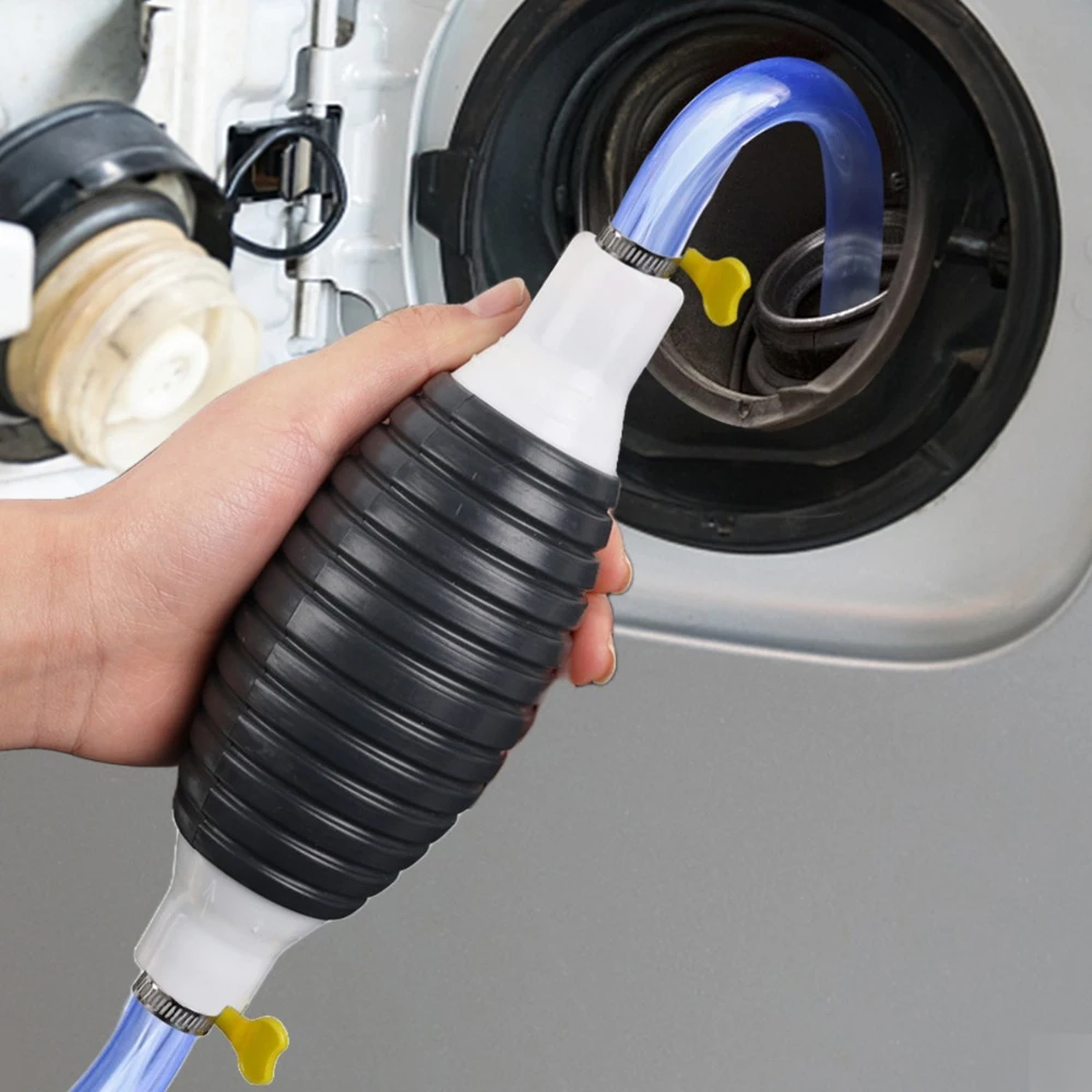 Oil Syringe Pump Universal Car Emergency Fuel Extractor Siphon Hose Manual Pressurised Self-priming Engine Diesel