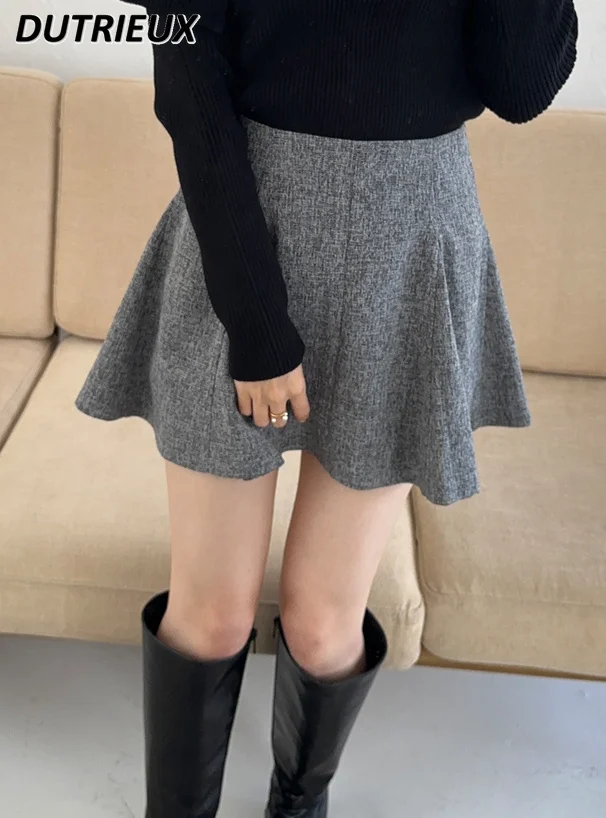 

Spring Summer New 2024 Japanese Style Sweet Cute Girls All-Matching Mini Skirts High Waist A- Line Short Skirt for Women