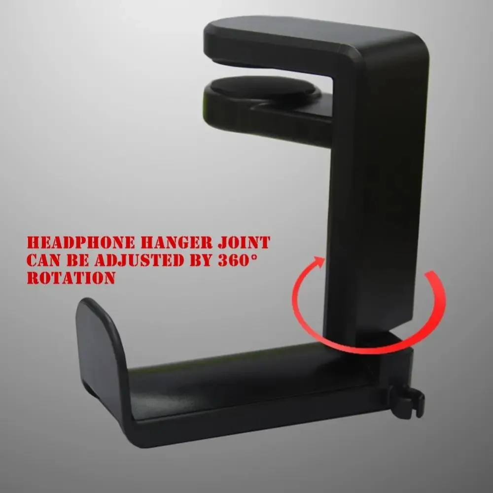 Rotating Headphone Stand and Desk Hanger for Gaming Headsets and Accessories