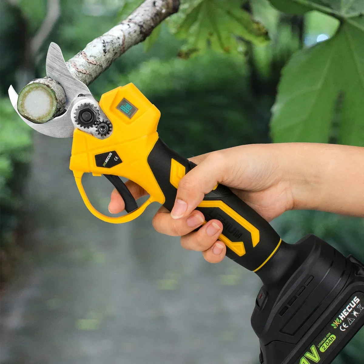 Hecus 30mm Brushless Electric Pruning Shears Garden Tool Pruner Cordless Electric Scissors Fruit Tree for Makita 18V Battery 6