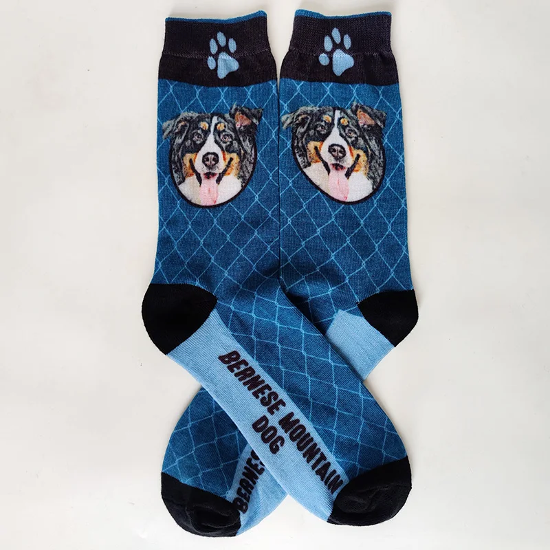 Description Picture 6 of itemNEW Funny Women Crew Socks Border Collie Schnauzer Lab Scottie Beagle Boxer Pug Bulldog Sheltie Golden Doodle Retriever