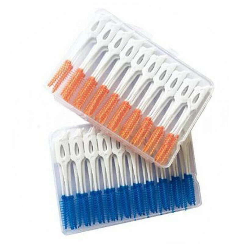 40Pcs/box Dental Floss Flosser Picks Toothpick Teeth Stick Tooth Cleaning Interdental Brush Dental Floss Pick Oral Hygiene Care