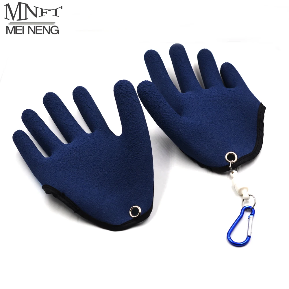 MNFT 1Pcs Magnetic Anti-slip Fishing Gloves Fisherman Protect Hand Handy Catching Fish Glove for Left/Right Hand fishing gloves