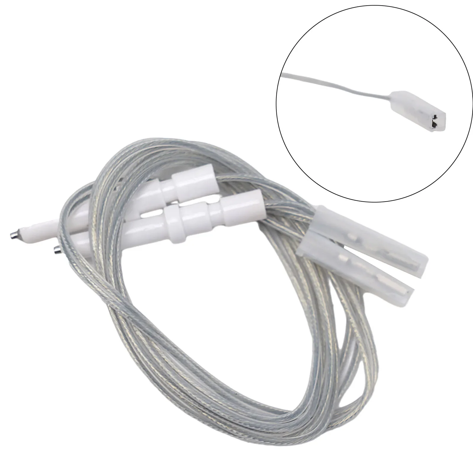 Gas Cooker Igniter 2pcs 35/40/45mm Gas Cooktop Stove Spare Electrode Spark Plug 900mm Wire Ignition Ceramic Pin