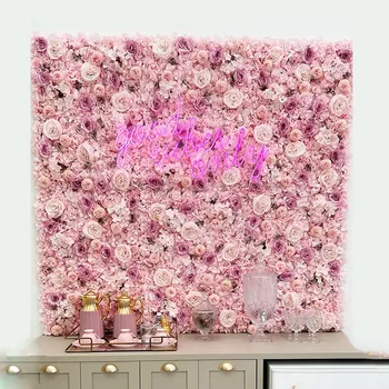 Wedding Decorative Flower Wall Silk Artificial Flowers Home Decoration Accessories Party Backdrop Photography Props Customized 4