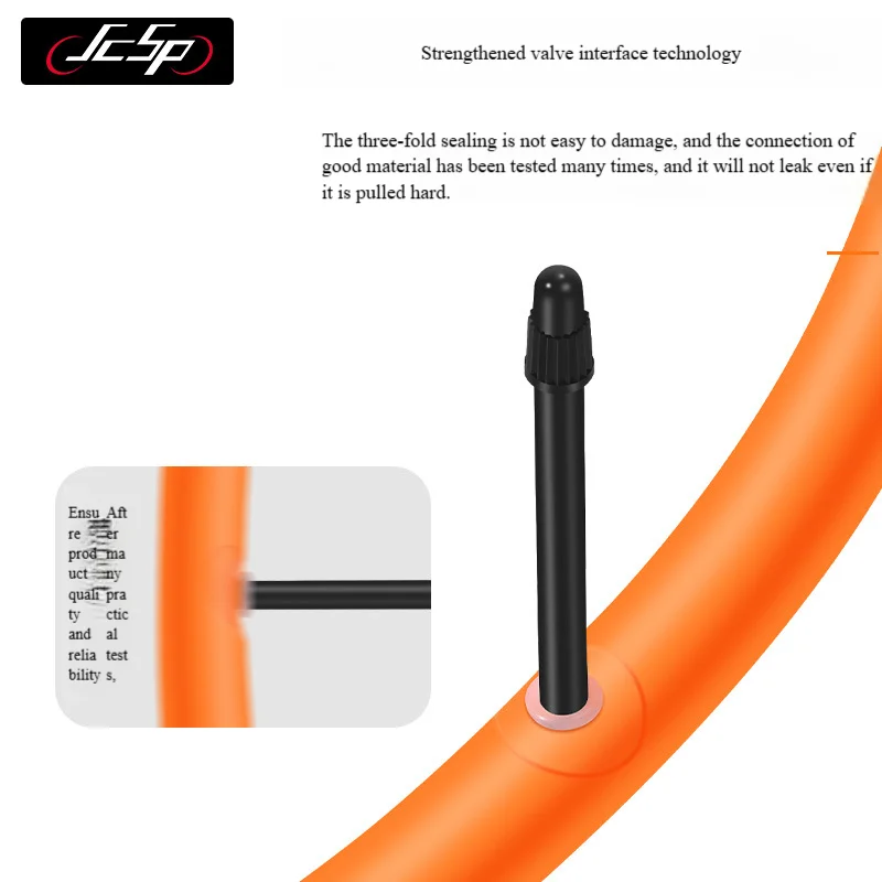 Ultra Light TPU Inner Tube - French Air Nozzle, Portable Riding Accessory, Orange