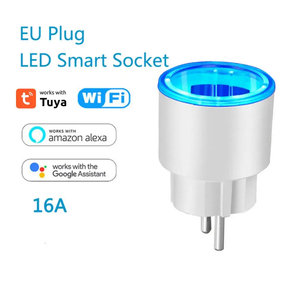 

Умная розетка с монитором питания, 16 А, с поддержкой Alexa Home и Wi-Fi