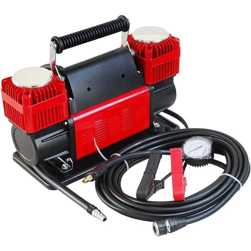 12V/24V 300L/min Car Tire Inflator Pump 150PSI Heavy Double Metal ...