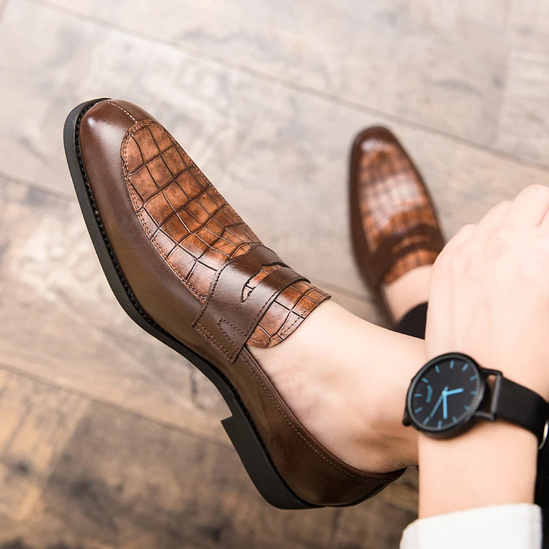 Luxurious Mens Casual Shoes Fashion Low Heel Men's Shoes Men Loafers Male Shoes Casual British Style Shoes Designer Shoes Men
