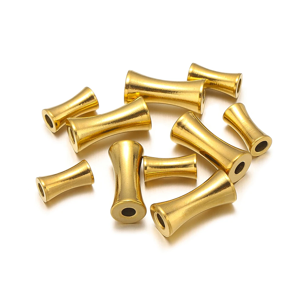 10 teile/los Edelstahl Trommel Rohr Spacer Perlen Lose Perlen Charms für DIY Schmuck Halskette Armband Zubehör Machen Handwerk