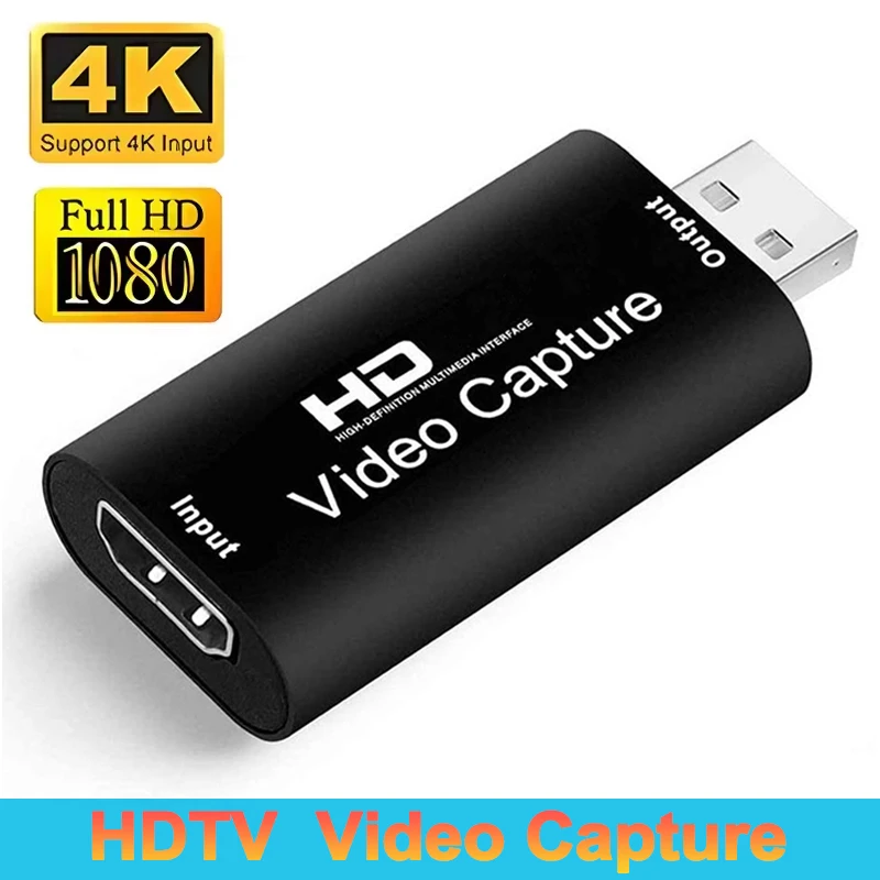 Scheda di acquisizione video USB 2.0 HD da 4K a 1080p Registratore di giochi compatibile HDMI per PC PS4 Registrazione di fotocamera DVD Streaming live