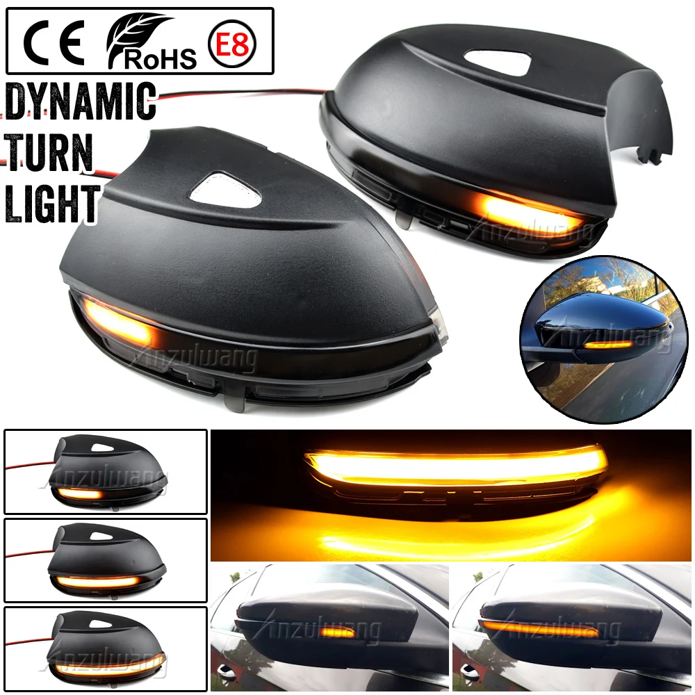 Flashing Water Rearview Side Mirror Dynamic Sequential Blinker For VW