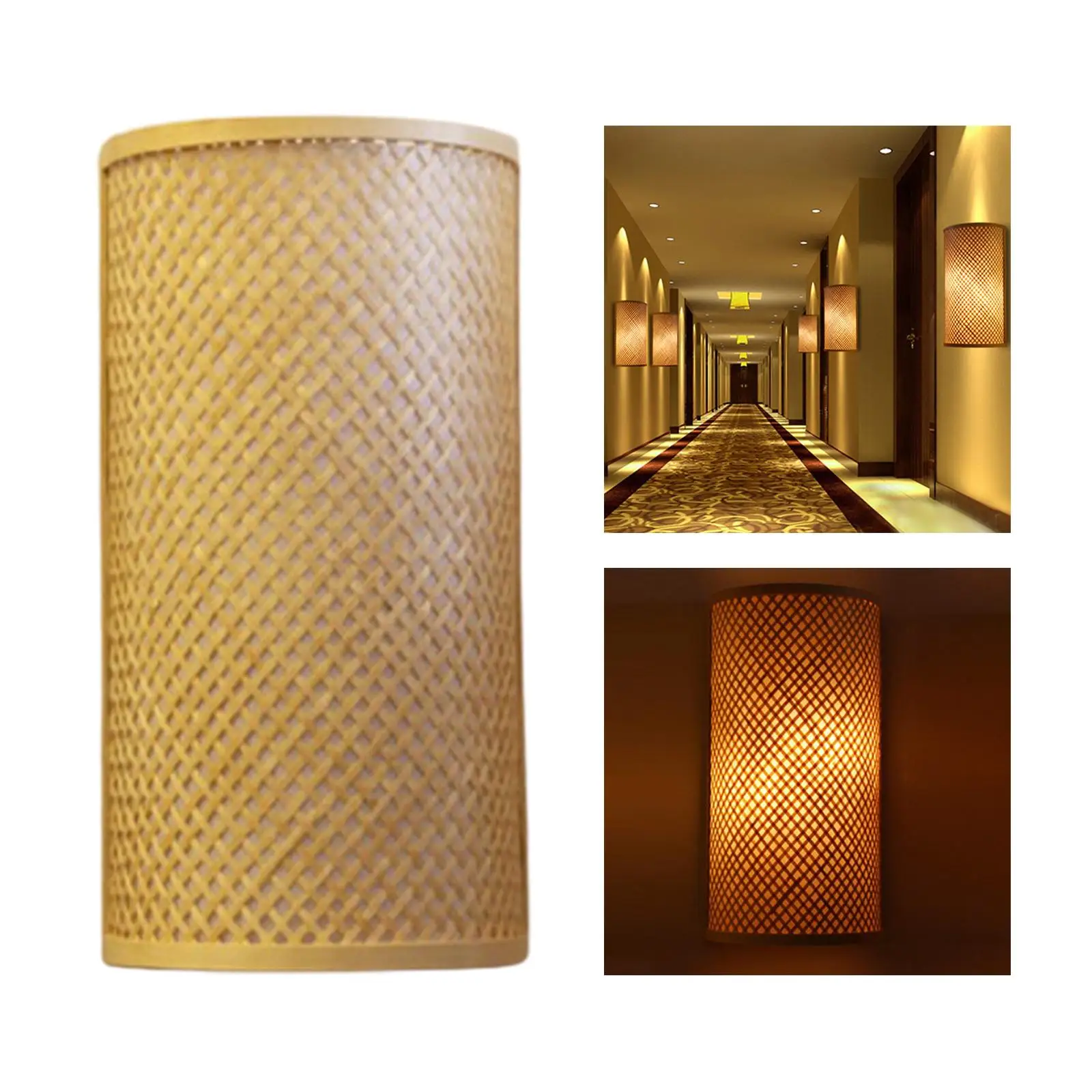 

Wall Sconce Light Bamboo Fixture Home Stair Hallway Bar Corridor Lamp Decor