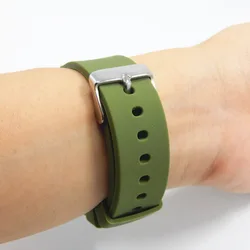 Versatile Quick Release Silicone Watch Band - Universal Strap - 22mm (ArmyGreen)