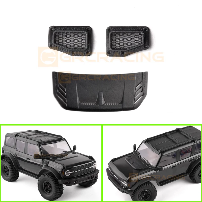 

CGRC TRX4M Plastic Side Intake Grille Hood Panel for 1/18 RC Crawler Car Traxxas TRX4-M Bronco Upgrade Parts