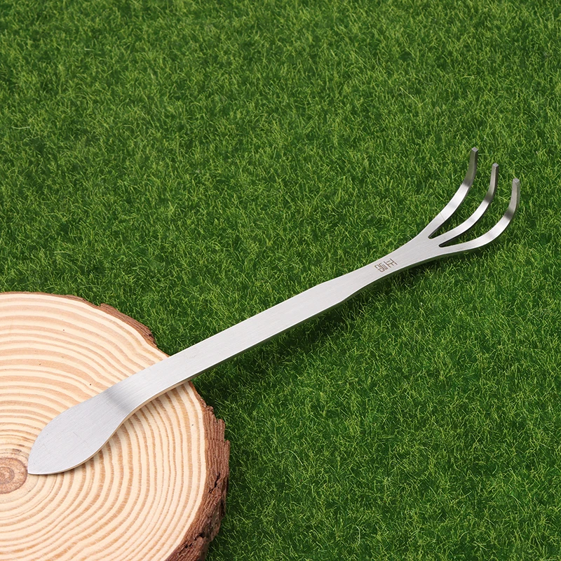 Stainless Steel Dual-purpose Pressure Soil Rake Pine Soil Pressure Soil Garden Gardening Potted Plant Planting Maintenance Tool 2