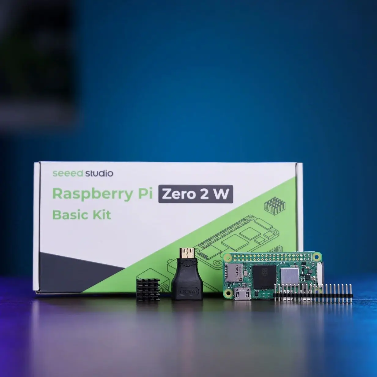 Raspberry Pi Zero 2 W 2W Basic Kit Include USB Adapter,HDMI Adapter,Heatsink,Header Basic Essential Accessories