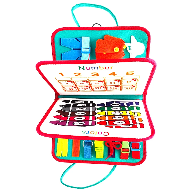 ToddlerBusyBoardMontessoriLearningSensoryEarlyEducationalToy