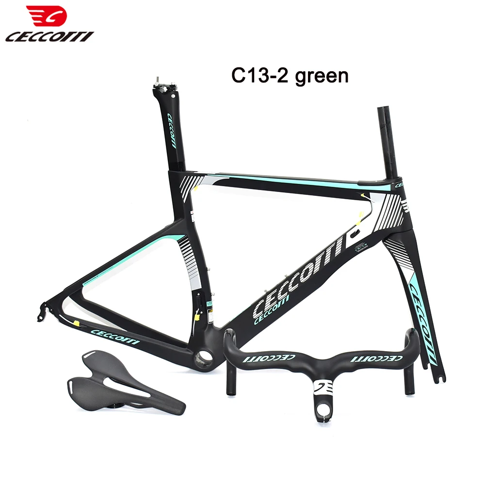 Carbon Road Bike Frame Fit for 700C Wheels, Racing Bicycle Frameset, UD or 3K Weave, 25mm Tires, s