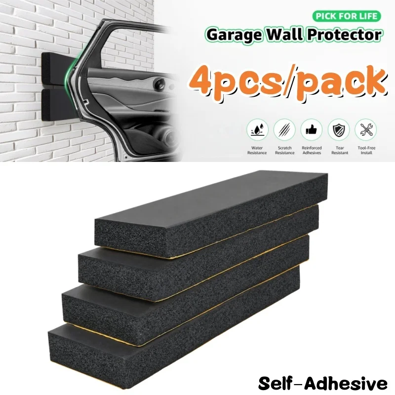 Garage Door Protector Foam Blocks - 4-Pack Wall and Corner Bumper Guards