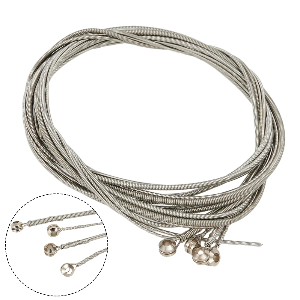 

New Quality Replaces Bass Strings Accessories Carbon Steel Core Gift Replacement Silver Spare Parts Steel Cord