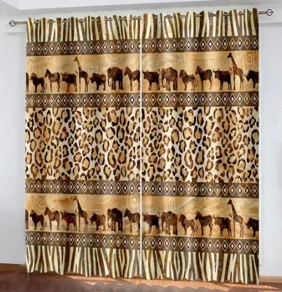 3D Cheap Modern Luxury African Woman Sheer Thin Shading Curtain for Window Living Room Bedroom Kitchen Treatment  Rod Pocket 3