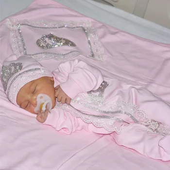 Newborn Pink Lace Set 1