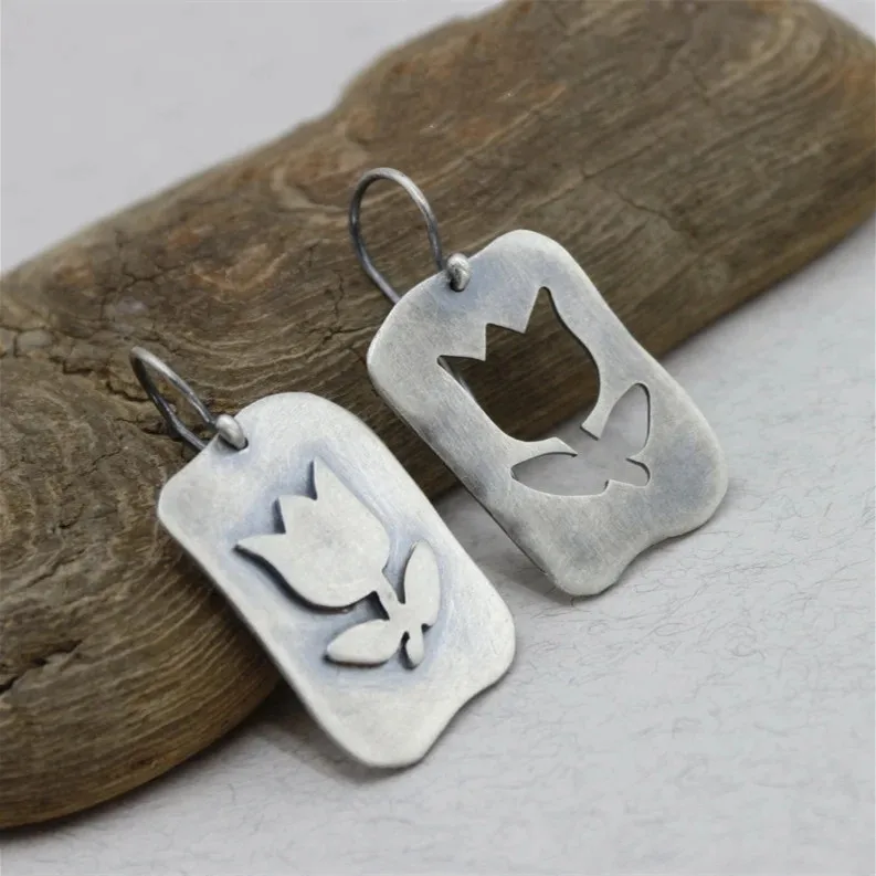 Orecchini Vintage A Mezzaluna In Metallo Orecchini Boho Moth Waterdrop Nappa