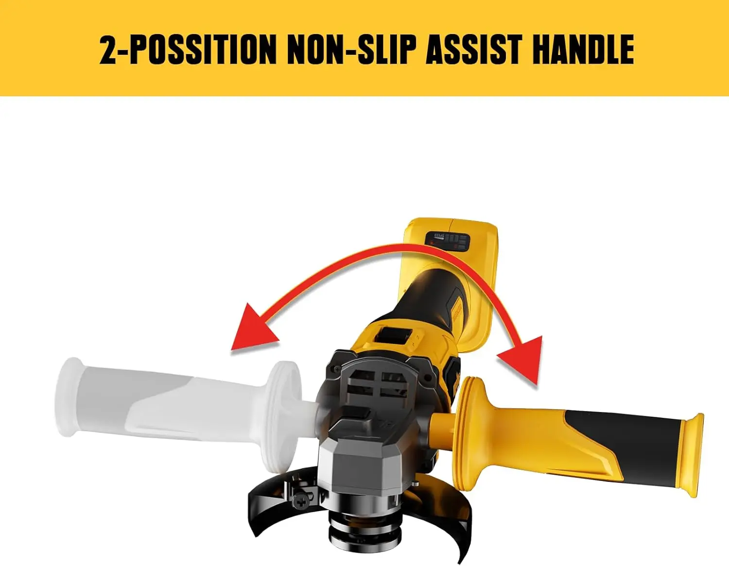 Cordless Angle Grinder Compatible with DeWalt 18V 20V Battery 4-1/2-Inch Brushless Angle Grinder for Metal Wood Polishing