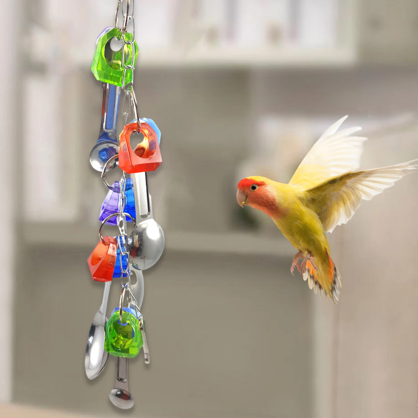 Title 1, Parrot Toy Chewing Toy Birds Cage Hanging Toy P...