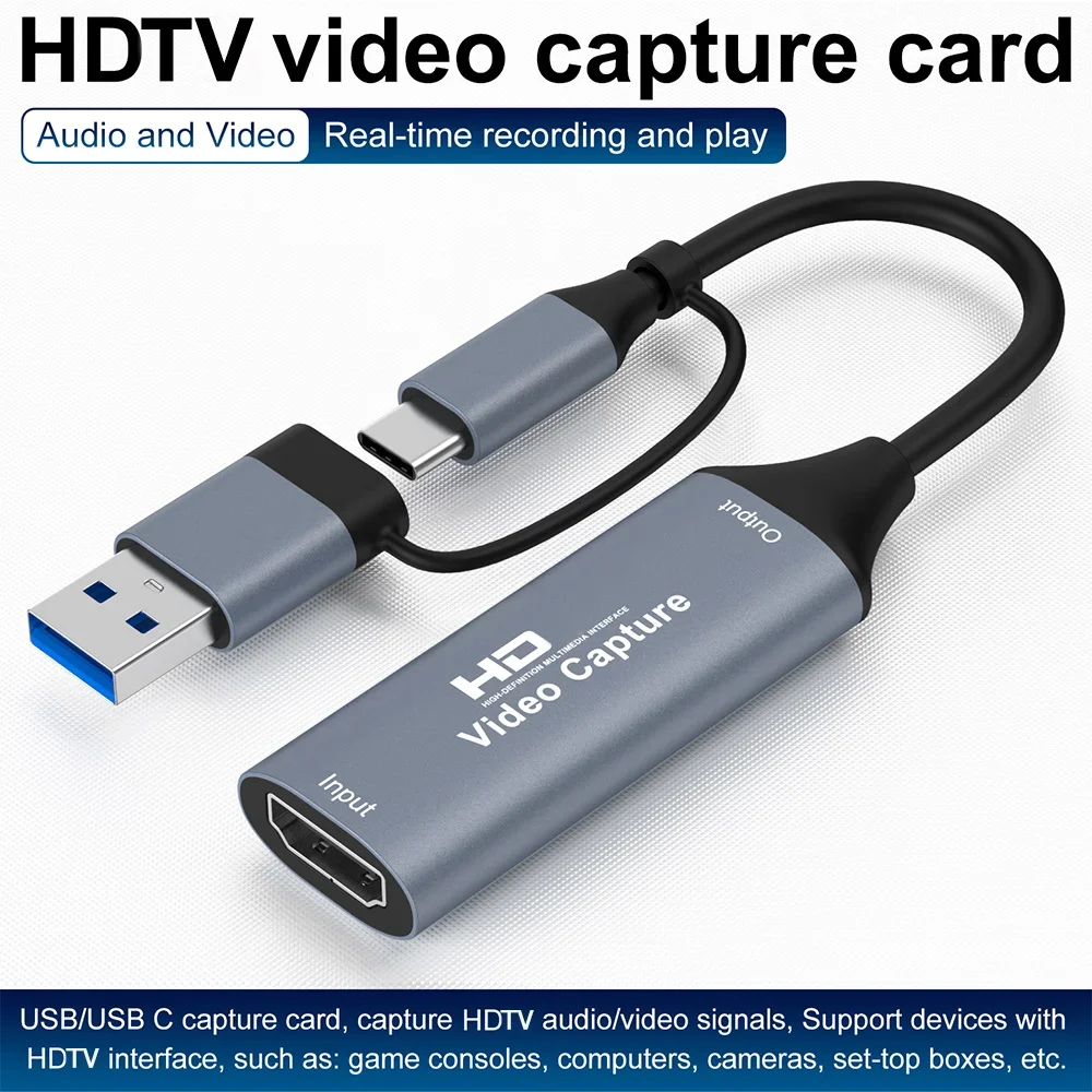 4K USB Video Capture Card for Game Recording and Live Streaming