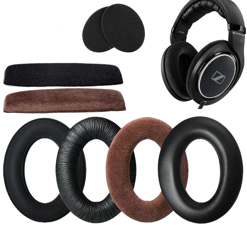 Replacement Ear Pads Earpads Headband Cushion For Sennheiser HD515 HD518 HD555 HD558 HD595 Headphone replacement ear pads for sennheiser hd515 hd518 hd555 hd595 hd558 headset parts leather earmuff earphone sleeve cover